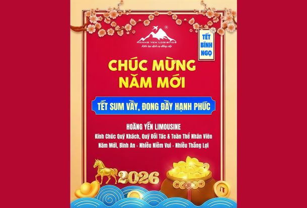 HOÀNG YẾN LOGISTICS CHÚC MỪNG XUÂN BÍNH NGỌ 2026 – AN VUI, SUM VẦY, ĐỦ ĐẦY HẠNH PHÚC