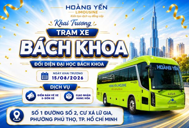 TRẠM XE HOÀNG YẾN BÁCH KHOA – ĐIỂM ĐÓN MỚI KẾT NỐI LỘC NINH VÀ TP. HỒ CHÍ MINH