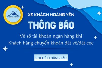 XE KHÁCH HOÀNG YẾN – TÀI KHOẢN NGÂN HÀNG NHẬN ĐẶT VÉ/ĐẶT CỌC