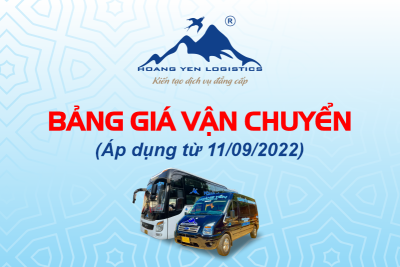 BẢNG GIÁ VÉ XE HOÀNG YẾN ÁP DỤNG TỪ 11/09/2022