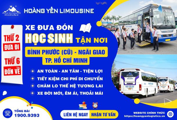 XE ĐƯA ĐÓN HỌC SINH BÌNH PHƯỚC - TP. HỒ CHÍ MINH | AN TOÀN & UY TÍN