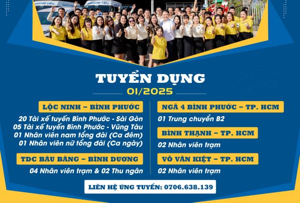 TUYỂN DỤNG THÁNG 01/2025 - HOÀNG YẾN LOGISTICS BỔ SUNG NHÂN SỰ