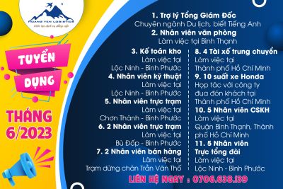 HOÀNG YẾN LOGISTICS THÔNG BÁO TUYỂN DỤNG THÁNG 06/2023