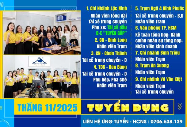 HOÀNG YẾN TUYỂN DỤNG 11/2025. CƠ HỘI VIỆC LÀM HẤP DẪN - LƯƠNG THƯỞNG CAO